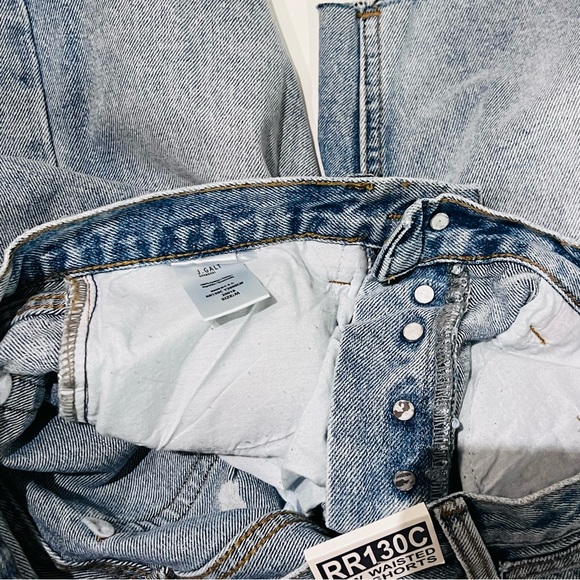 NWT Brandy Melville 90s Low Waist Denim Jean Bermuda Cut Off Shorts - Picture 8 of 14